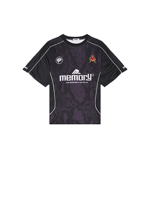 Memory Lane Snake Pattern Soccer Jersey in Black. Size M. Also in S, L, XL/1X.