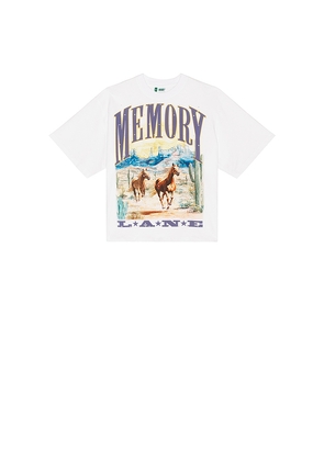Memory Lane Wild Horses Crop Tee in White. Size M. Also in L, XL/1X.