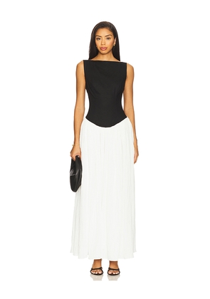 Lovers and Friends Lorelie Maxi Dress in Black,White. Size M. Also in S, XS, XXS.