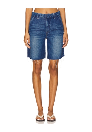 MOTHER The Lunch Money Short Fray in Blue. Size 24. Also in 23, 25, 28, 29, 33.