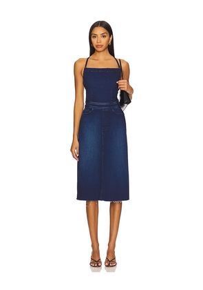 MOTHER The Back Midi Dress in Blue. Size 26. Also in 27, 28, 29, 30, 33.