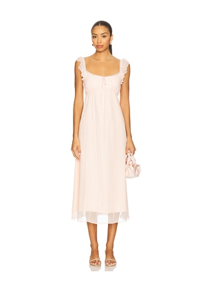 LPA Melia Midi Dress in Blush. Size S. Also in M, XL, XS.