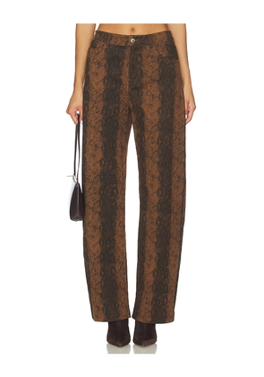 Line & Dot Iggy Pant in Brown. Size S. Also in XS, M.