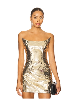 Kim Shui Ling Gold Croc Corset in Metallic Gold. Size M. Also in XS, S, XL.