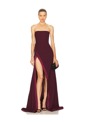 The New Arrivals by Ilkyaz Ozel Nefertiti Maxi Dress in Burgundy. Size 36/4. Also in 40/8.