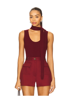 MATTHEW BRUCH Scarf Tank Top in Burgundy. Size M. Also in L, S, XS.