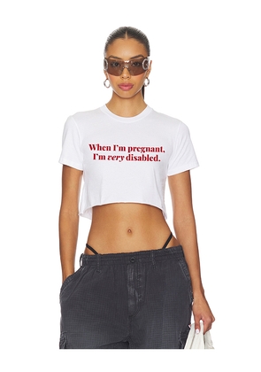 Other Her Cardi B Crop Tee In White in White. Size S. Also in XS, M.