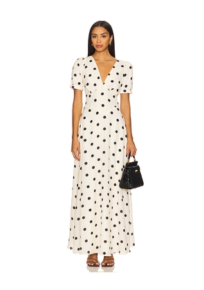 MORE TO COME Devin Maxi Dress in Cream. Size S. Also in XS, XXS.