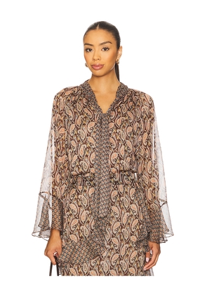 MISA Los Angeles Maris Top in Brown. Size M. Also in L, S.