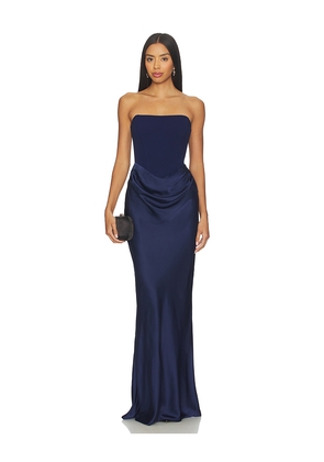 Nookie Chiara Strapless Gown in Navy. Size M. Also in L, S, XS.