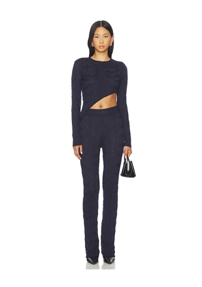 MORE TO COME Cally Pant Set in Navy. Size M. Also in L, S, XS.