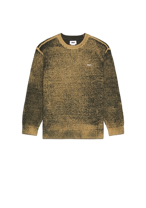Obey Spray Effect Sweater in Brown. Size M. Also in S.