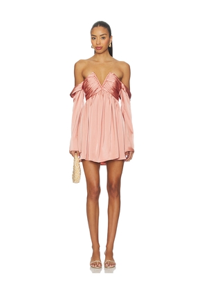 MORE TO COME Regina Off Shoulder Dress in Blush. Size M. Also in XL, XS.