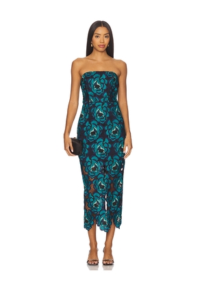 MILLY Kait Bloom Dress in Turquoise. Size 10. Also in 2, 4.
