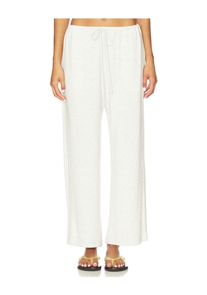 LESET Lauren Crop Drawstring Pant in White. Size M. Also in L, XL.