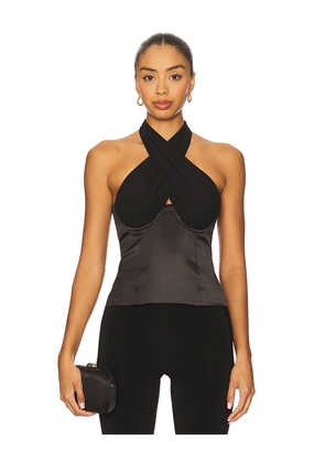 MAJORELLE Tia Top in Black. Size S. Also in XS, M.