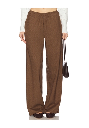 LIONESS Bloom Pant in Chocolate. Size M. Also in S, XL.