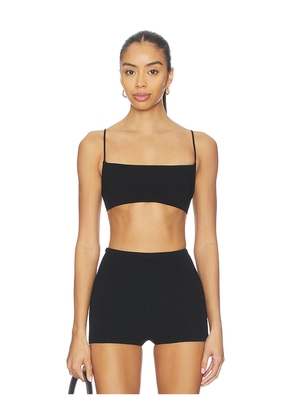 L'Academie by Marianna Viv Knit Bralette in Black. Size S. Also in XS, XXS, M, XL.