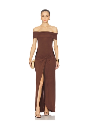 Lovers and Friends Bria Maxi Dress in Brown. Size M. Also in L, S, XS, XXS.