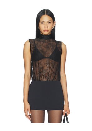 MORE TO COME Avia Tie Bodysuit in Black. Size M. Also in L, S, XL, XS, XXS.