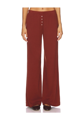 LESET Pointelle Boxer Pant in Brick. Size M. Also in L, S, XL.