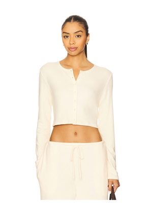 LESET Lauren Crop Cardigan in Cream. Size S. Also in XS, L.