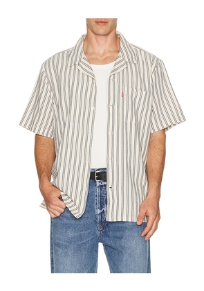 LEVI'S Sunset Standard Camp Shirt in White. Size S. Also in M, XL/1X.