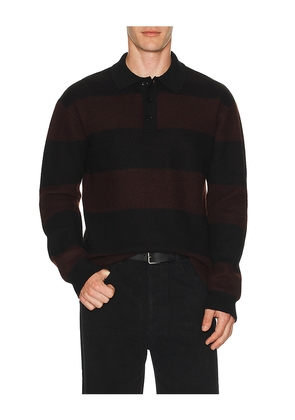 NN07 Rugby Polo in Black. Size L. Also in S, XL/1X.