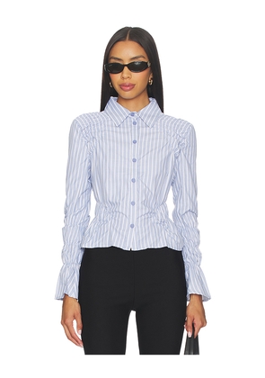 LIONESS Manor Shirt in Baby Blue. Size M. Also in L, S, XL, XS, XXS.