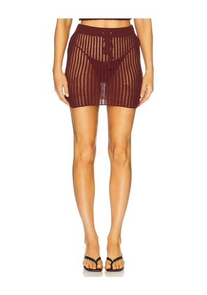 LSPACE Sander Skirt in Brown. Size M. Also in L, S, XL, XS.