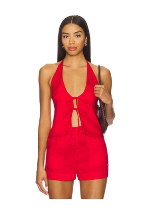 LSPACE April Top in Red. Size M. Also in S, XS, L.