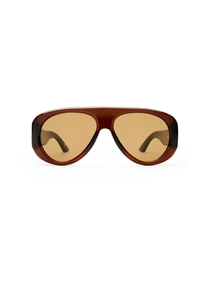 Le Specs Dream Boat Sunglasses in Brown.