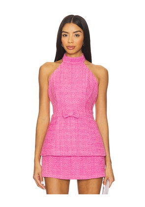 Lovers and Friends Lily Tweed Top in Pink. Size M. Also in XS, XXS, S.