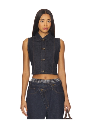 LIONESS Bella Crop Top in Blue. Size M. Also in S, XXS.