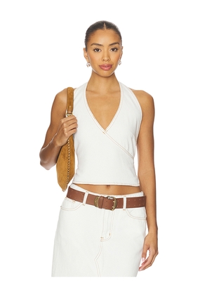 LIONESS Heartbreak Halter Top in White. Size M. Also in L, S, XL, XS, XXL, XXS.