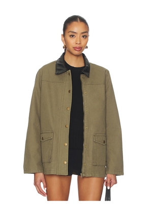 MORE TO COME Gloria Barn Jacket in Olive. Size M. Also in L, S, XL, XS, XXS.
