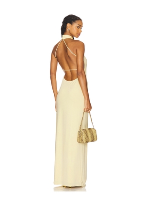 NBD The Annalise Gown in Lemon. Size S. Also in L, XL.