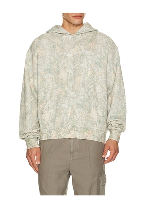 Museum of Peace and Quiet Wordmark Camo Distressed Hoodie in Brown. Size XS. Also in M.