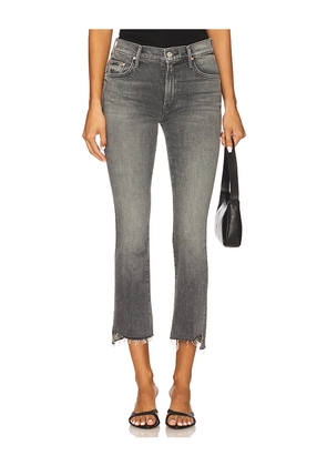 MOTHER The Insider Crop Step Fray Jeans in Grey. Size 25. Also in 27, 28, 29, 33, 34.