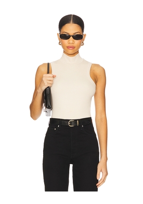 LNA Detra Mockneck Tank Top in Beige. Size M. Also in S, XS, L, XL.