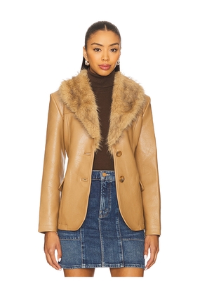 MOTHER The Hot Under The Collar Jacket in Tan. Size S. Also in L, XL.