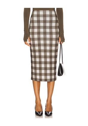 Norma Kamali Straight Skirt To Midcalf in Olive. Size M. Also in XS, L.