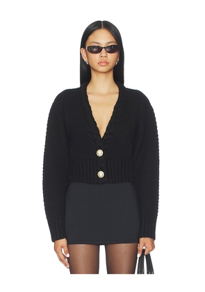 MAJORELLE Phiala Cardigan in Black. Size M. Also in XS, S, L.