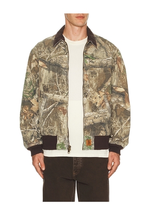 ONE OF THESE DAYS Camo Ranch Jacket in Brown. Size M. Also in S, L.
