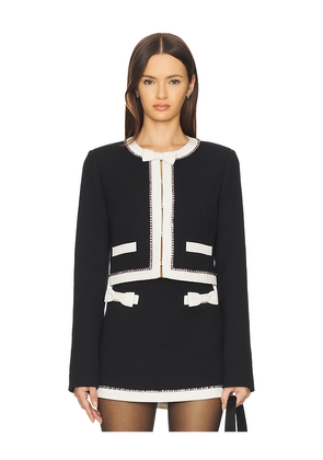 LoveShackFancy Ralphette Jacket in Black. Size 10. Also in 0, 12, 2, 4, 6, 8.