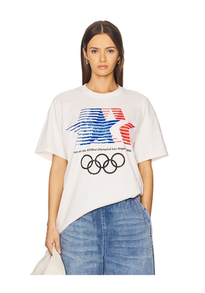 Olympics Heritage Los Angeles 84 Emblem And Poster Tee in White. Size S. Also in L, XL/1X.