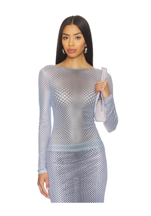 Miaou Long Sleeve Tee in Blue. Size M. Also in L, S.