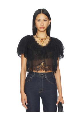 LoveShackFancy Vienne Top in Black. Size M. Also in L, S, XL, XS, XXL, XXS.