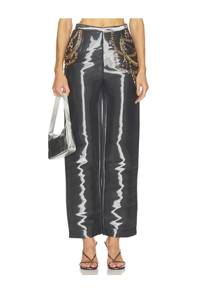 LA FUORI Vera Glass Pants in Grey. Size M. Also in XS, S, L.