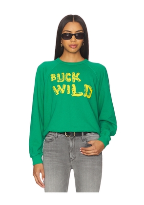 MOTHER The Biggie Concert Crewneck in Green. Size S. Also in XS, M.